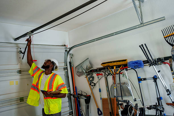 Professional Garage Door Panel Replacement technician working in Balcones Heights, TX